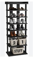 Homefort 7-tier Wood Shoe Rack, Double Rows