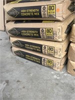 Four bags of new concrete mix