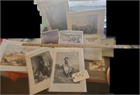 Box of old prints, pictures Boutwell John Deere +
