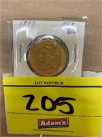 1897 LIBERTY 10 DOLLAR GOLD PIECE