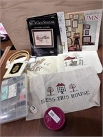 Cross Stitch Pieces and Supplies