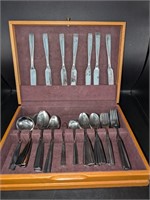 64 Pc. Stainless Flatware w/ Storage Chest