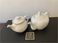 Lot of 2 White Tea Pots