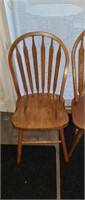 37" Solid oak dining chair