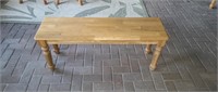 Solid oak bench, 14 x 46 x 18
