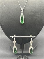 Charles Winston 925 Silver and CZ Earrings and 16