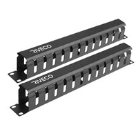 RIVECO 1U 12 Slot Server Rack Cable Management