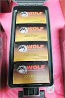 500 ROUNDS OF WOLF .223 AMMUNITION PLASTIC
