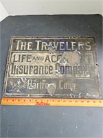 Antique Travelers Life & accident sign