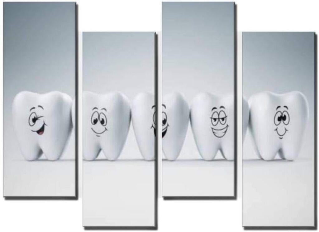 Wocatton teeth smile and happy Wall Art Print