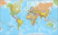 World Wall Map - Front Lamination - 47 x 33