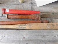 Bat, dowel rods, instrument