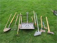 Snow shovel, Axe, Maul, & other yard tools
