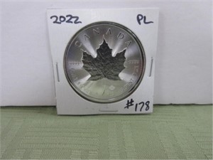 2022 $5 Canada 1 oz .9999 Silver “Maple Leaf” – PL