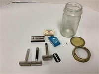 vintage razors and jar