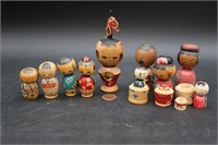 8 Japanese Nesting Dolls & Salt Pepper Shakers