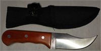 112 - DAMASCUS STEEL KNIFE W/SHEATH (C41)