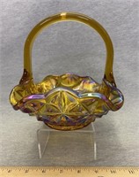 Vintage Indiana Carnival Glass Basket