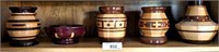 5 PC EXOTIC WOODEN BOWL AND VASES