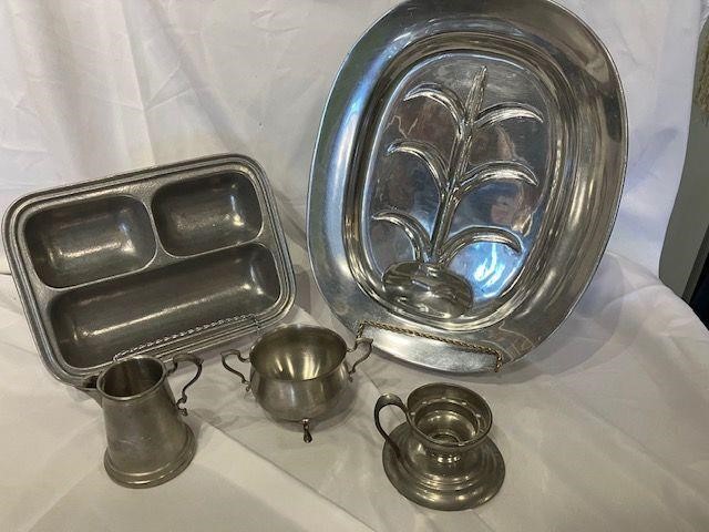 Pewter Serving Pieces Candle Holder