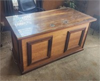 Executive office desk with credenza glass tops