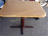 Woodtop Table with Metal Base 30" by 36"