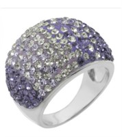 Sparkle Allure Crystal Brass Dome Ring