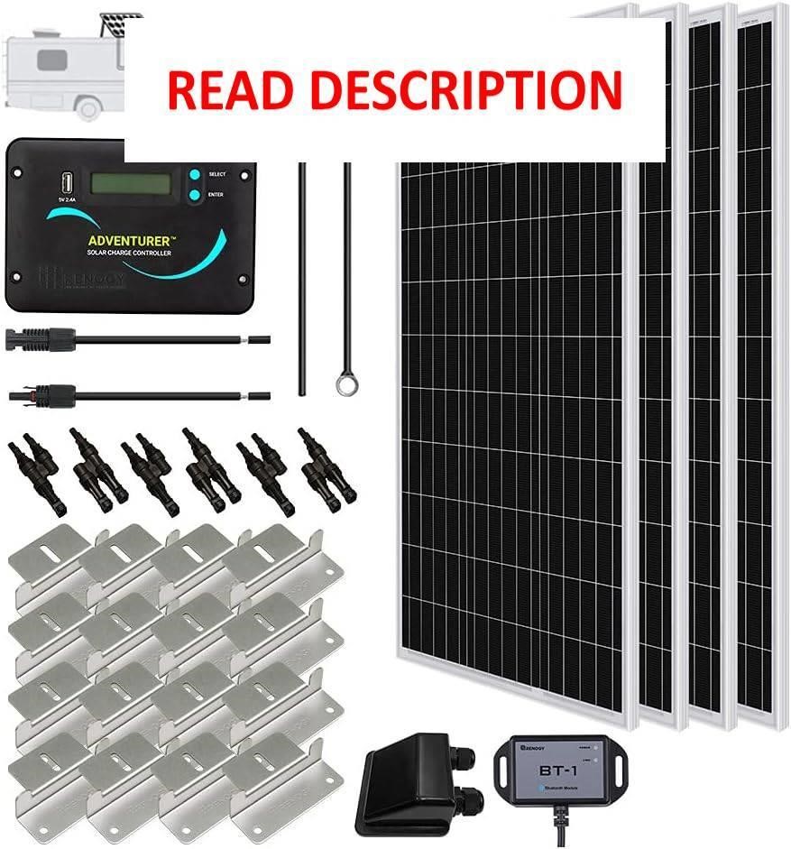 $430  Renogy 400W 12V Solar RV Kit w/ Controller