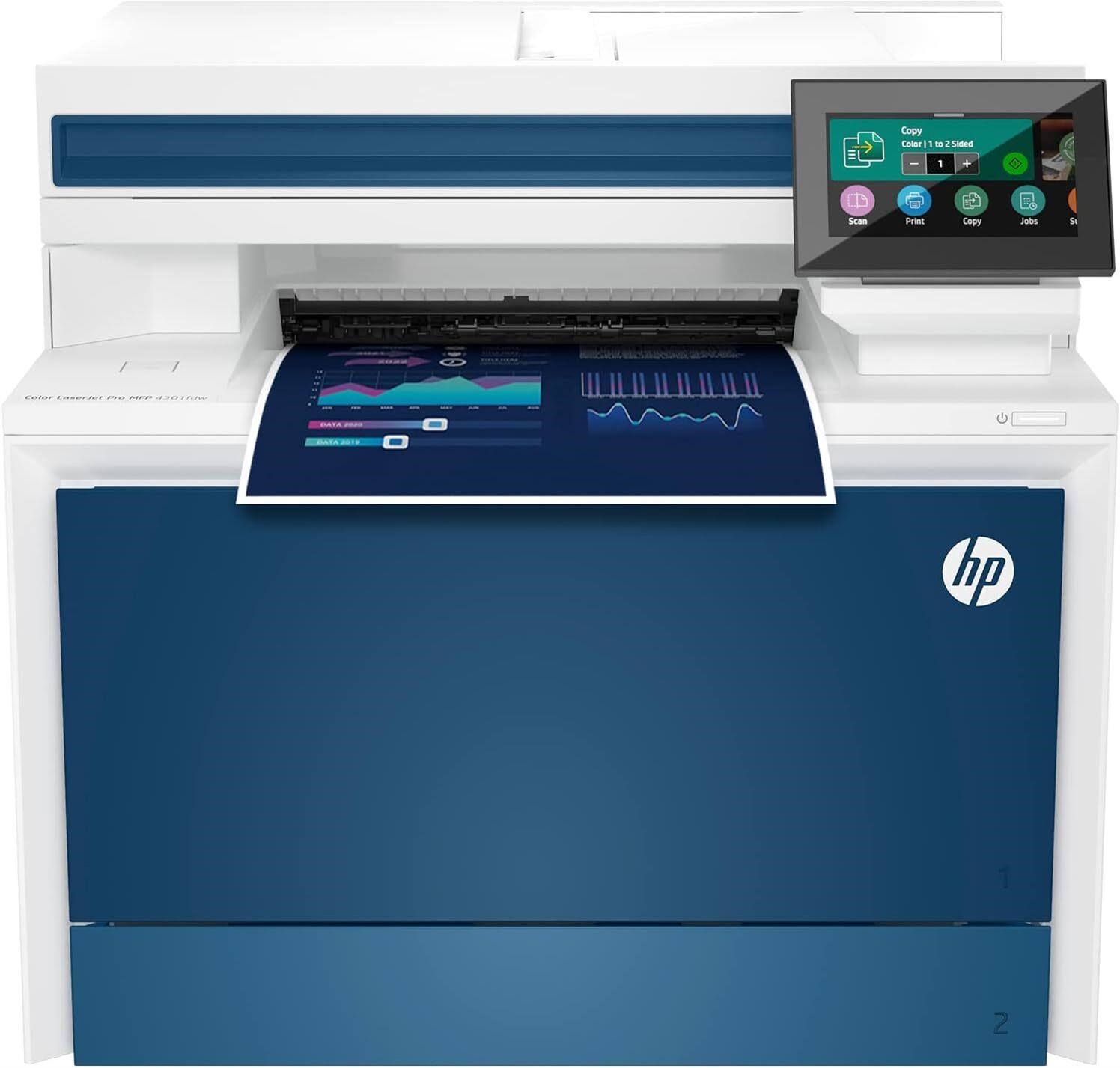 $529  HP LaserJet Pro 4301fdw  16.6x17.1x15.1in