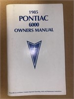 1985 PONTIAC 6000 Owner's Manual, etc
