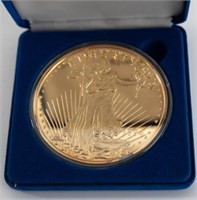 Washington Mint One Lb. Gold Plated Silver Round