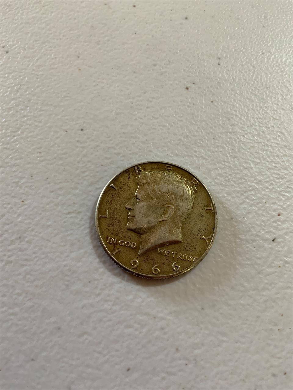 silver Kennedy half dollar 1966