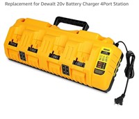 Replacement for Dewalt 20v Battery Charger 4Port
