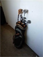 Orange and Black Wilson golf bag with golf