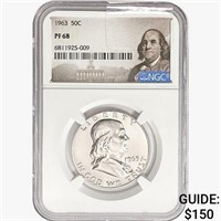 1963 Franklin Half Dollar NGC PF68