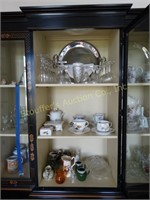 3 Shelves:  cups/saucers, tray, pitchers, etc.
