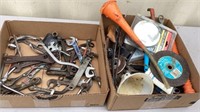 Wrenches, snips, funnels, pipe wrenches, misc