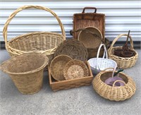 Assortment of Large Baskets & More