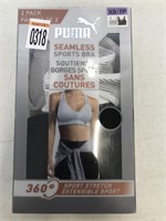 PUMA SEAMLESS SPORTS BRA X-SMALL 2-PACK