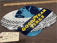 31x18 Goodyear Tire 2 sided porcelain / metal sign