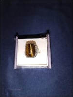 NEW Tiger Eye Stainless Steel Ring Size 7