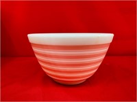 Vintage Pink Rainbow Stripe Pyrex Mixing Bowl