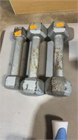 Dumbbells three-piece lot