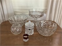 Vintage assorted Clear Glass