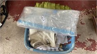 Bin lot- variety of items- blanket, pillow case,