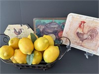 Bowl of Lemons and Assorted Trivets