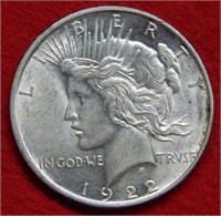 1922 D Peace Silver Dollar