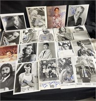 Box of signed celebrity photos