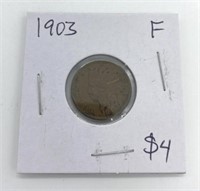 1903 Antique Graded Indian Head Penny Coin