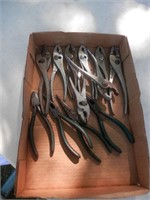 Tray of pliers-some needle nose